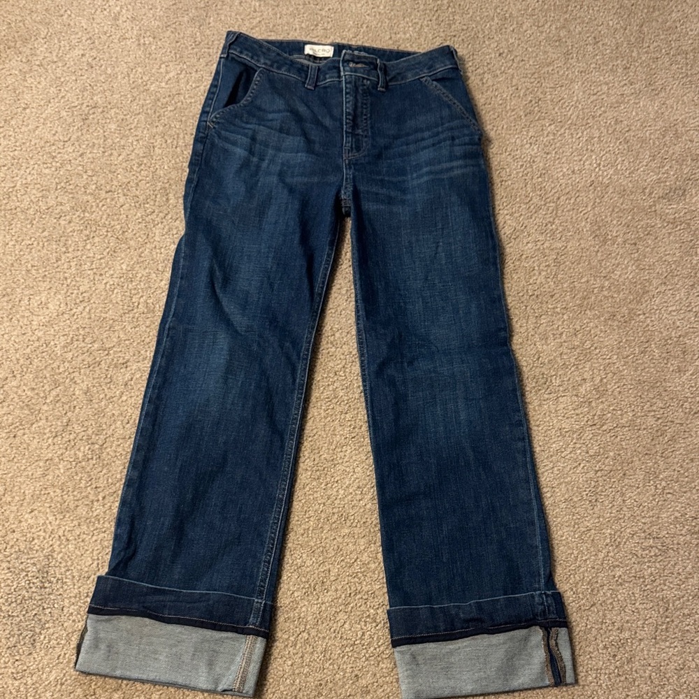 Pilcro Relaxed Jeans with Cuffed Hem